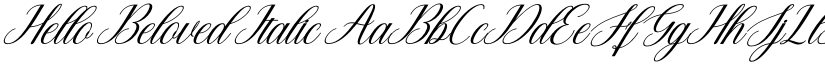 Hello Beloved Italic font