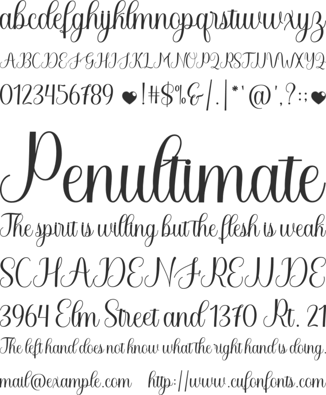 Hello Beloved font preview