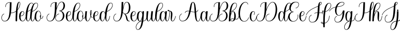 Hello Beloved Regular font
