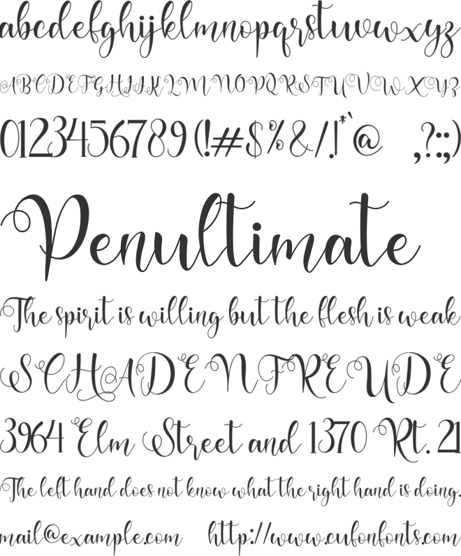 sharinca font preview