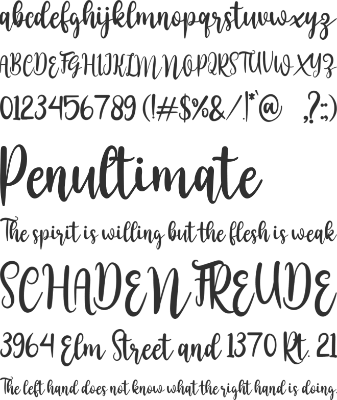 melyna font preview