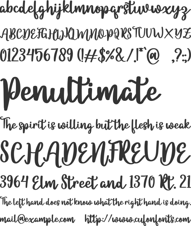 Salidea font preview