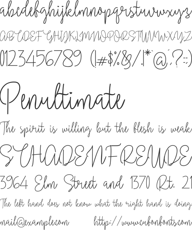 moonlove font preview