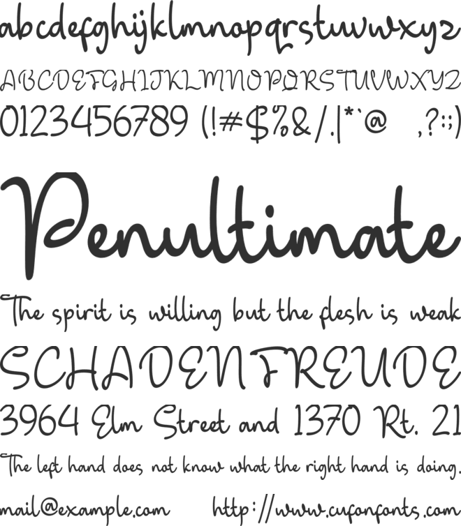 Windblow font preview