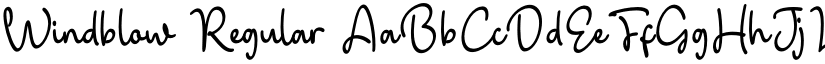 Windblow Regular font