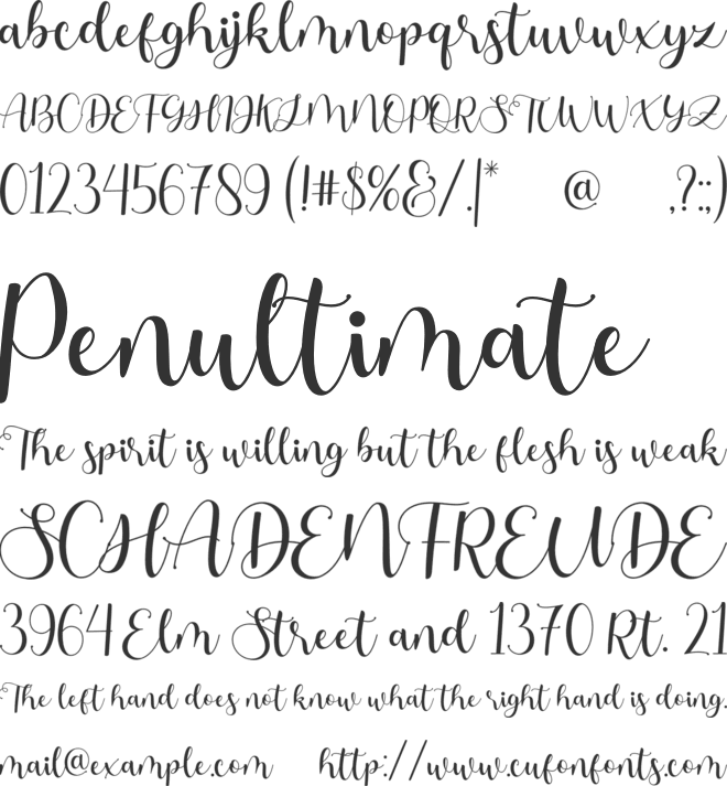 Eve Adam font preview