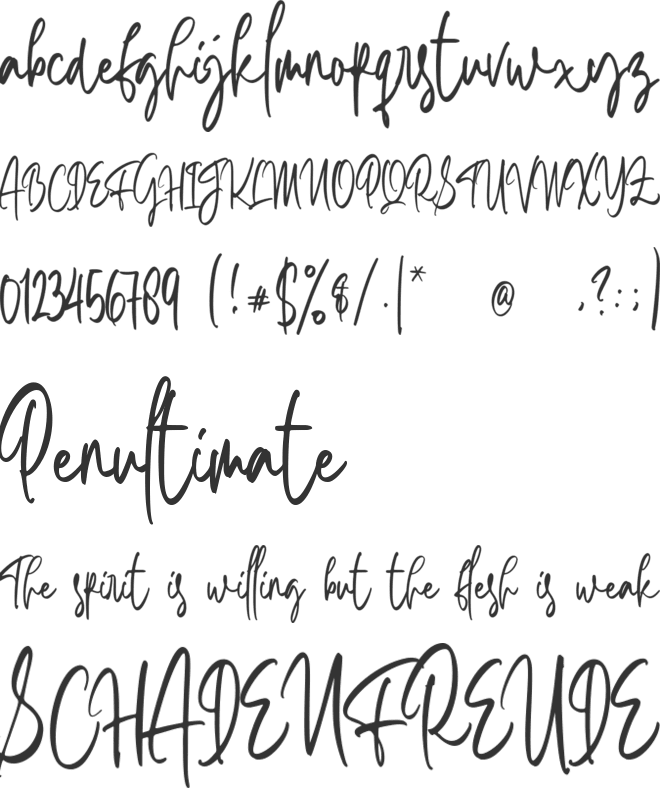 Aesslhine font preview