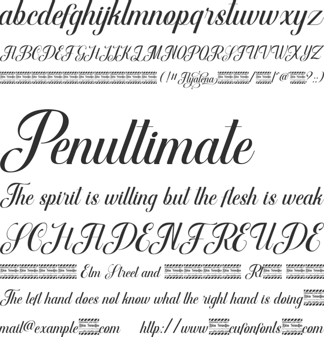 Ayalena Personal Use font preview