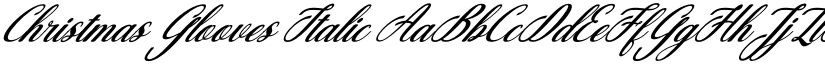 Christmas Glooves Italic font