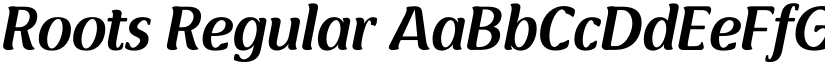 Roots Regular font