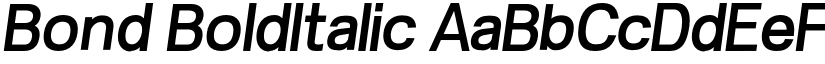 Bond BoldItalic font