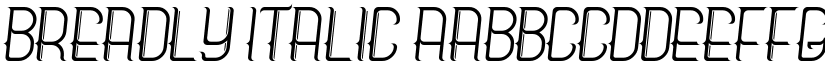 Breadly Italic font