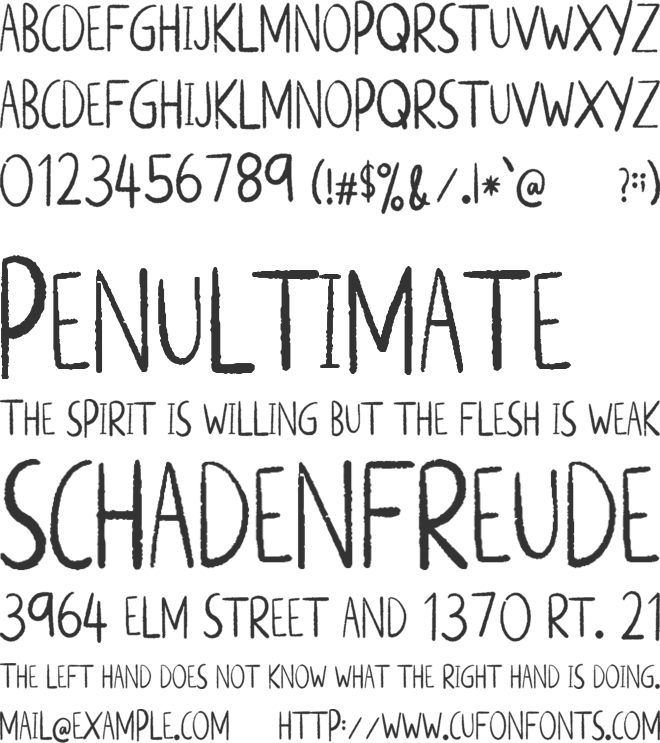 ALTERNATIVE ROCK font preview