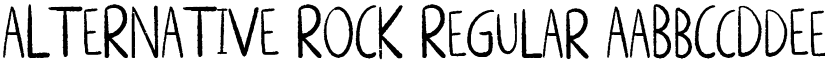 ALTERNATIVE ROCK Regular font