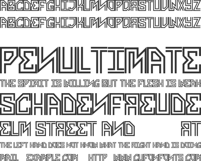 Avenge Me font preview