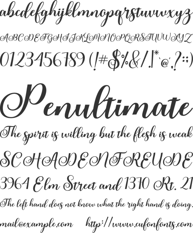 Rubeckia font preview