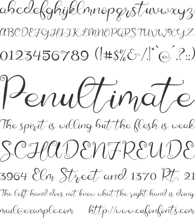 My Story font preview