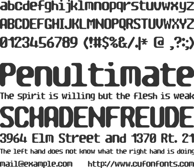 Tragic BRK font preview