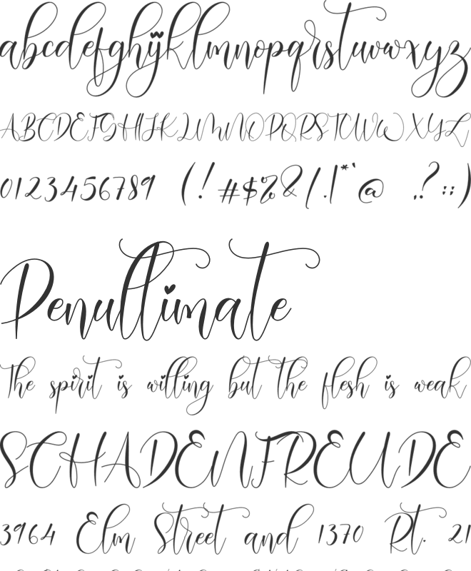 Madalina font preview