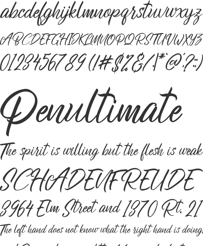 Micleron font preview