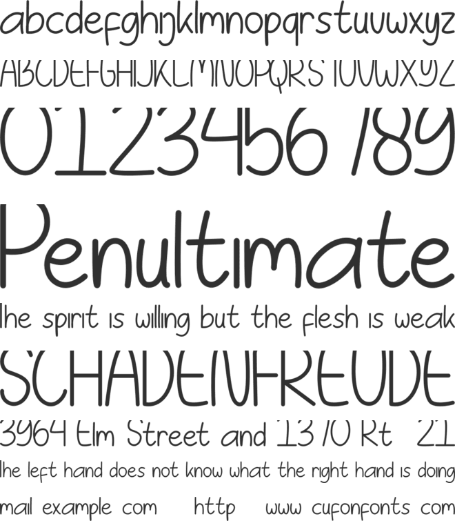Boby font preview