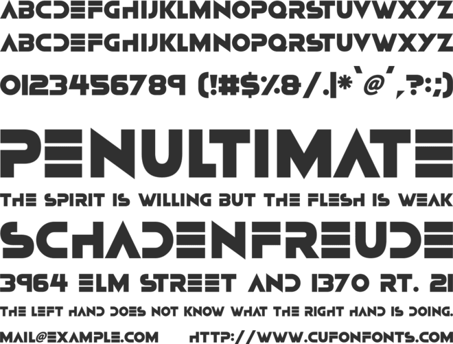 Drum N Bass font preview