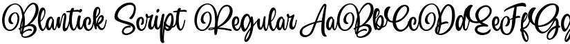 Blantick Script Regular font