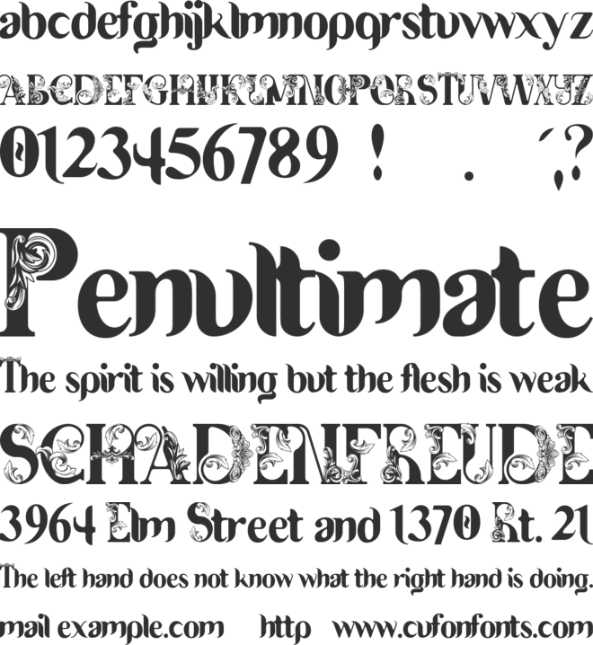 DO Stylish Baroque font preview