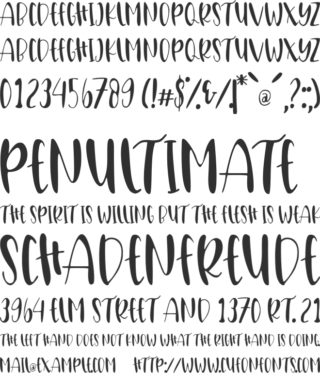 Boomba font preview