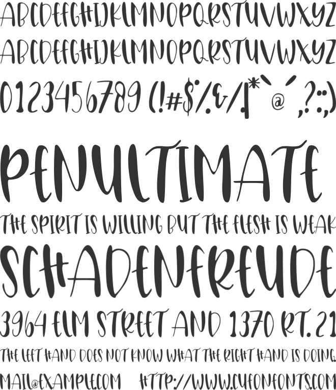 Boomba font preview