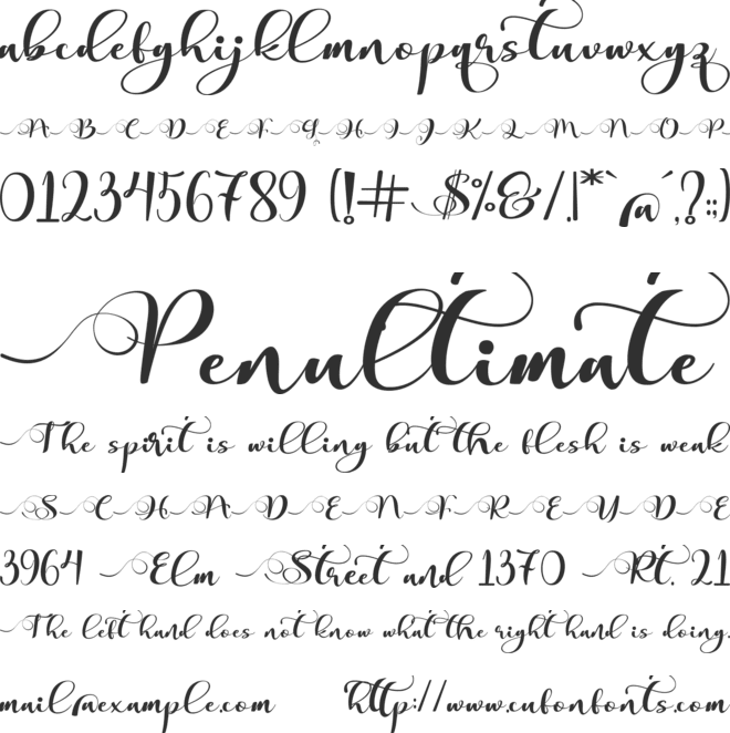Christmas glather font preview