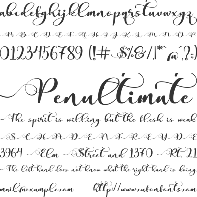 Christmas glather font preview