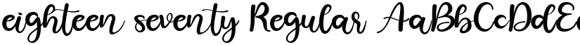 eighteen seventy Regular font