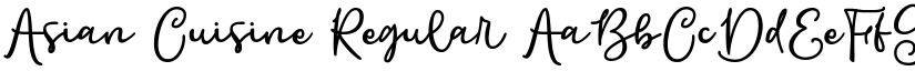 Asian Cuisine Regular font