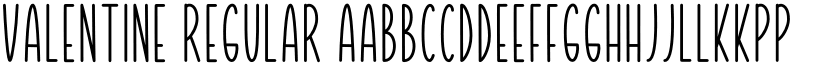 Valentine Regular font