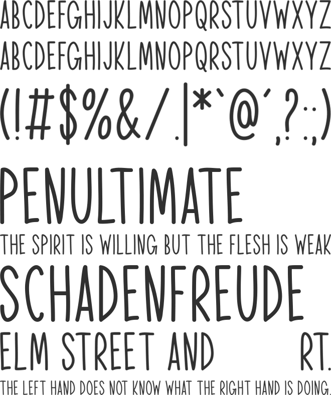 Merry Time font preview