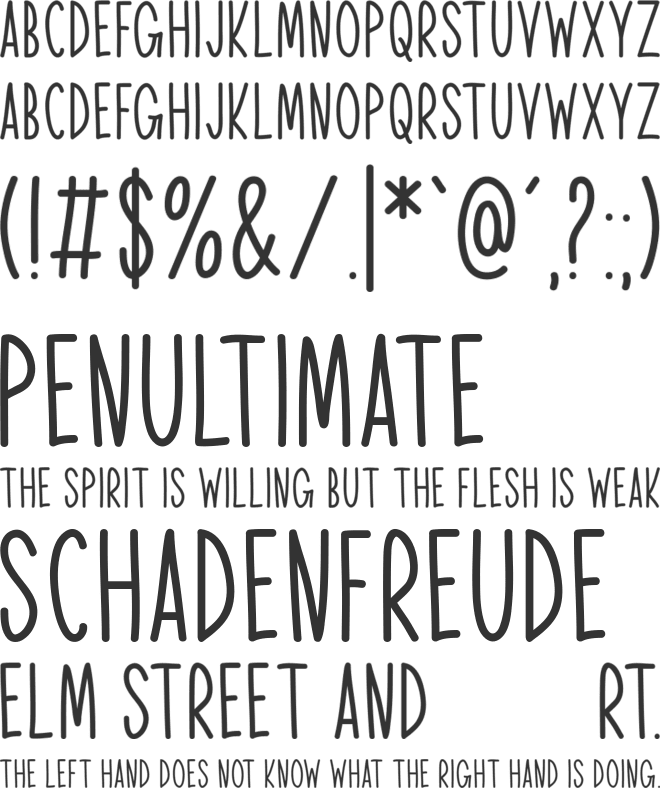 Merry Time font preview