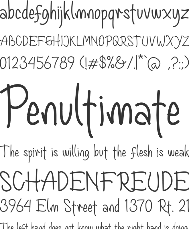 Beauty Forest font preview