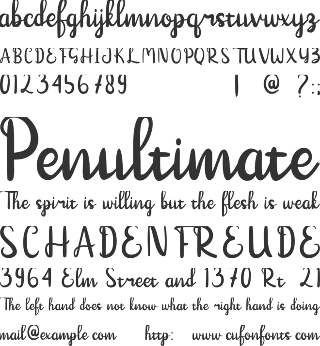 Merilland font preview