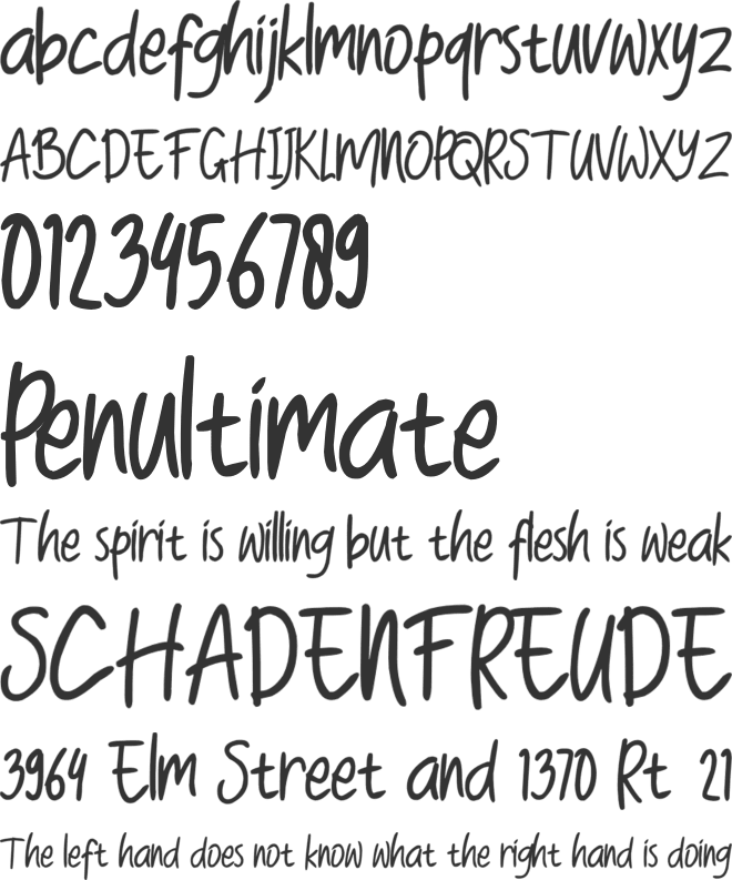 Christmas font preview
