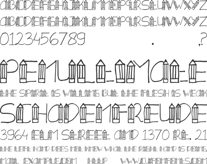 PENSILE font preview