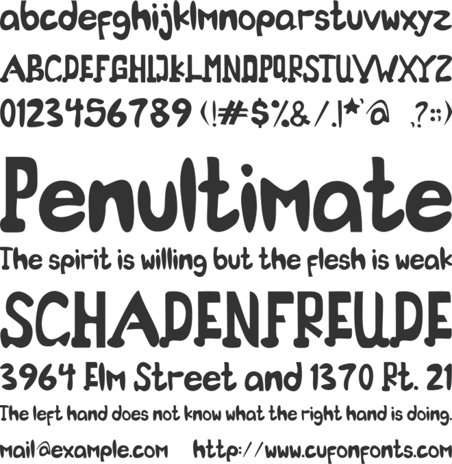 Hallimuna font preview