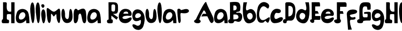 Hallimuna Regular font
