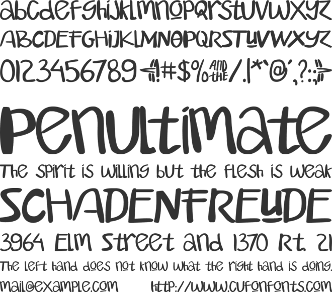 ice cream font preview