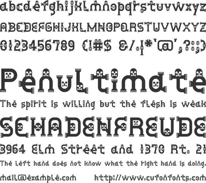 DustHomeMan font preview