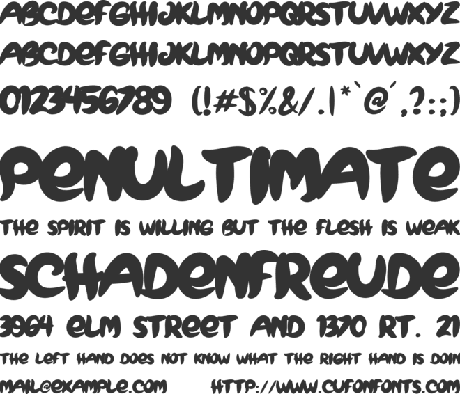 BROWNIES font preview