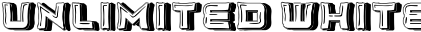 Unlimited White 3D Regular font