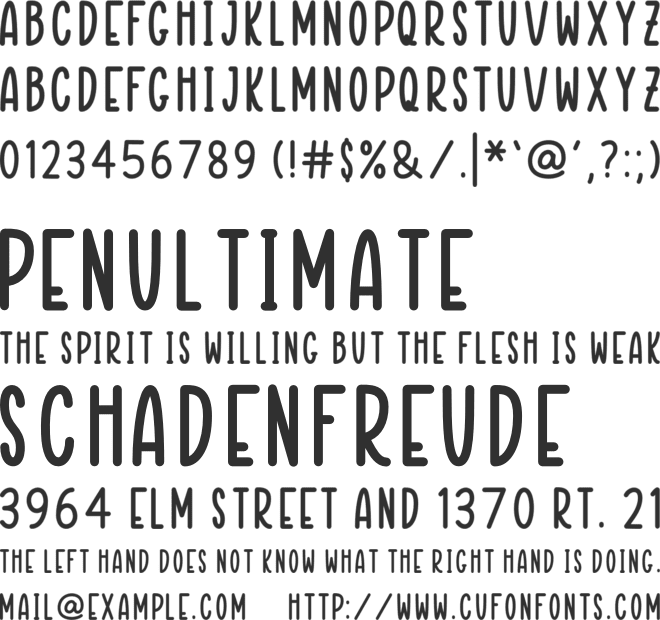 PAPER MOON font preview