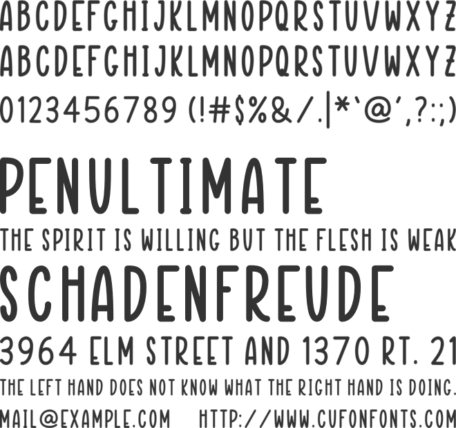 PAPER MOON font preview