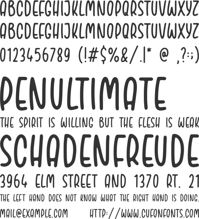 BODYNOTE font preview